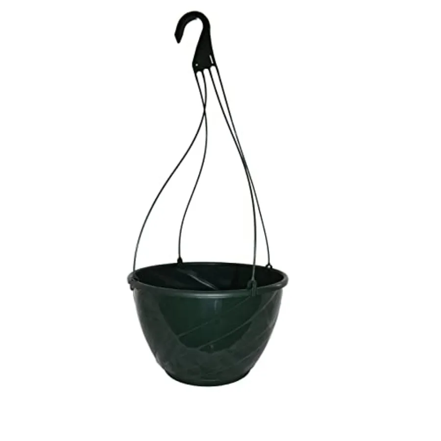 12 Diameter Dark Green Plastic Deco Swirl Hanging Basket for Outdoor Decor, Lightweight Weather-Resistant
12 Diameter Dark Green Plastic Deco Swirl Hanging Basket for Outdoor Decor, Lightweight Weather-Resistant