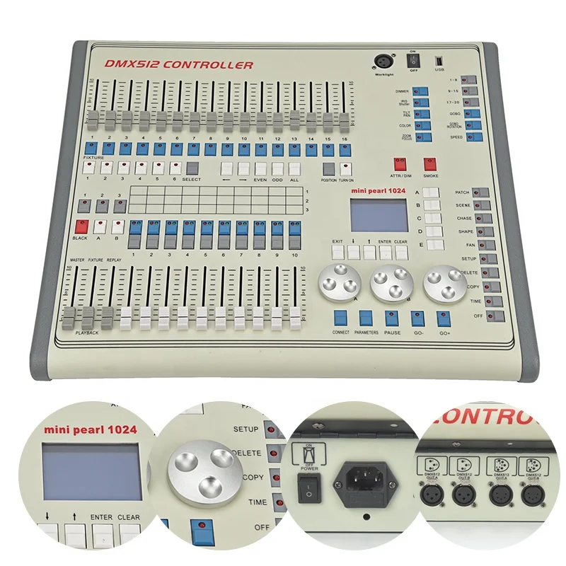 Dmx Controller Dj Stage Equipment Accessories Lighting Console Mini Pearl 1024 DMX Controller
Dmx Controller Dj Stage Equipment Accessories Lighting Console Mini Pearl 1024 DMX Controller