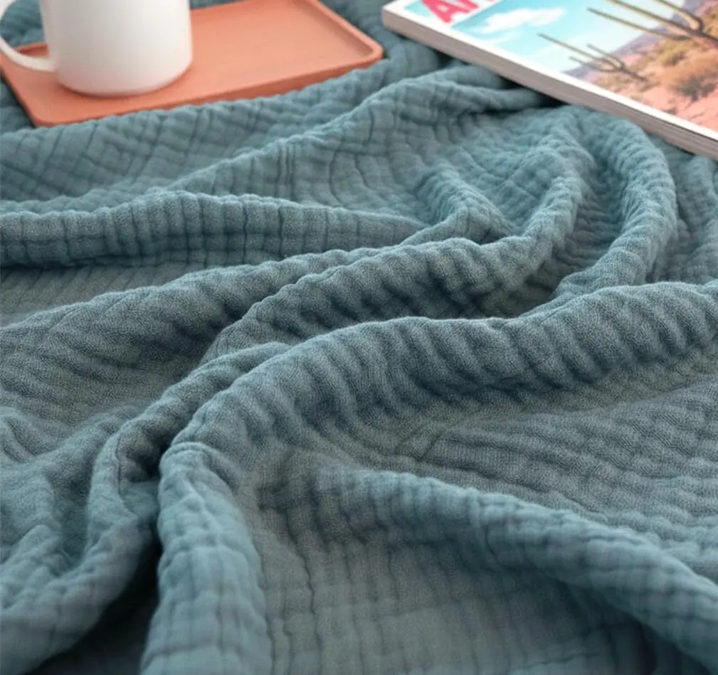 100% Cotton King Size Blanket, Pre-Washed Breathable Lightweight Gauze Muslin for All Seasons, Slate Blue
100% Cotton King Size Blanket, Pre-Washed Breathable Lightweight Gauze Muslin for All Seasons, Slate Blue
