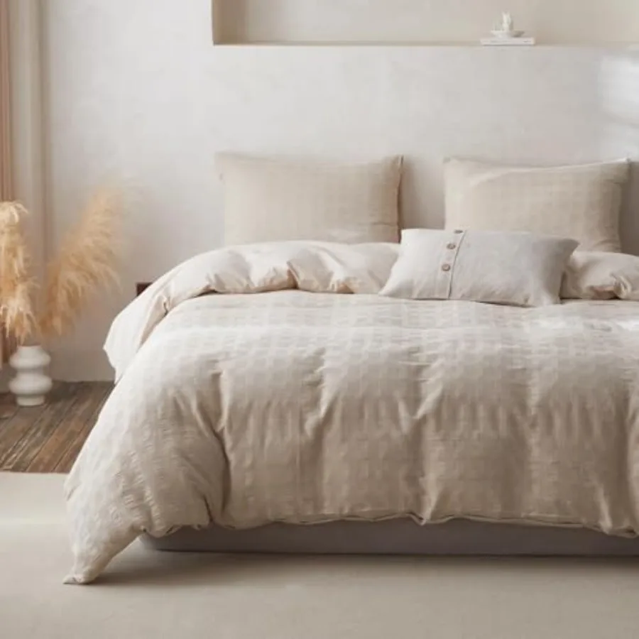 100% Cotton Duvet Cover Set Waffle Weave 3PCS 1 Comforter Cover 2 Pillow Shams Reversible Soft Skin-Friendly Breathable Shabby
100% Cotton Duvet Cover Set Waffle Weave 3PCS 1 Comforter Cover 2 Pillow Shams Reversible Soft Skin-Friendly Breathable Shabby