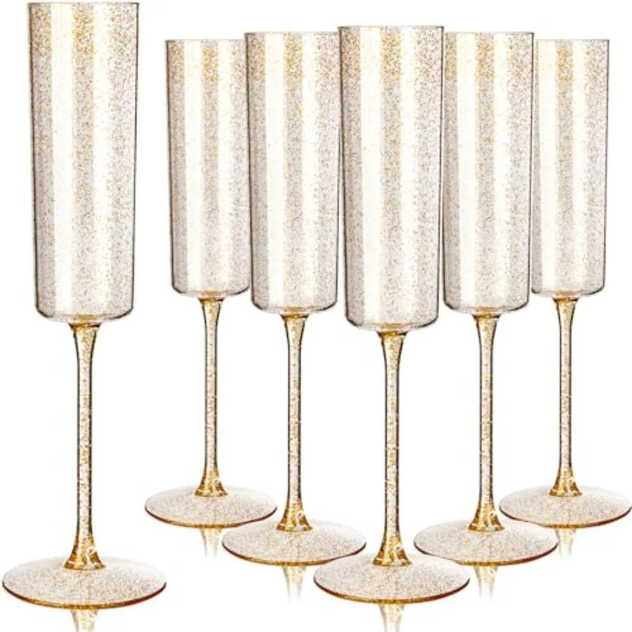 YOUBET 24 Pack Plastic Champagne Flutes - 6 Oz Disposable Champagne Glasses - Square Plastic Wine Cups Wedding Toasting for Par
YOUBET 24 Pack Plastic Champagne Flutes - 6 Oz Disposable Champagne Glasses - Square Plastic Wine Cups Wedding Toasting for Par