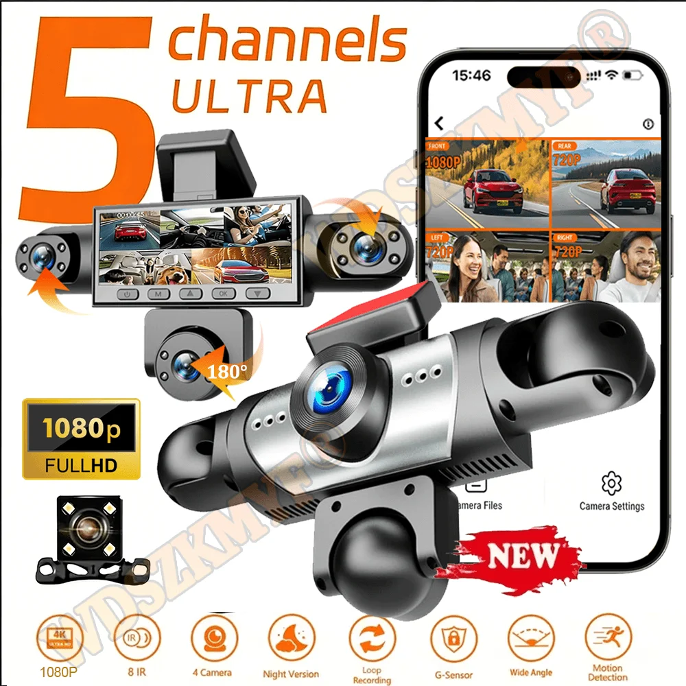 3/5Len WiFi 1080P 360° Car DVR Dash Cam Video Recorder Auto Night Vision Front inside Left Right Rear View Camera Car Assecories
3/5Len WiFi 1080P 360° Car DVR Dash Cam Video Recorder Auto Night Vision Front inside Left Right Rear View Camera Car Assecories