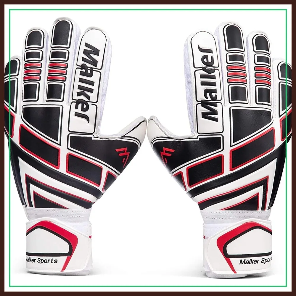 Soccer Goalie Gloves with Fingersave, Strong Grip, Double Wrist Protection for Kids Youth Adults
Soccer Goalie Gloves with Fingersave, Strong Grip, Double Wrist Protection for Kids Youth Adults