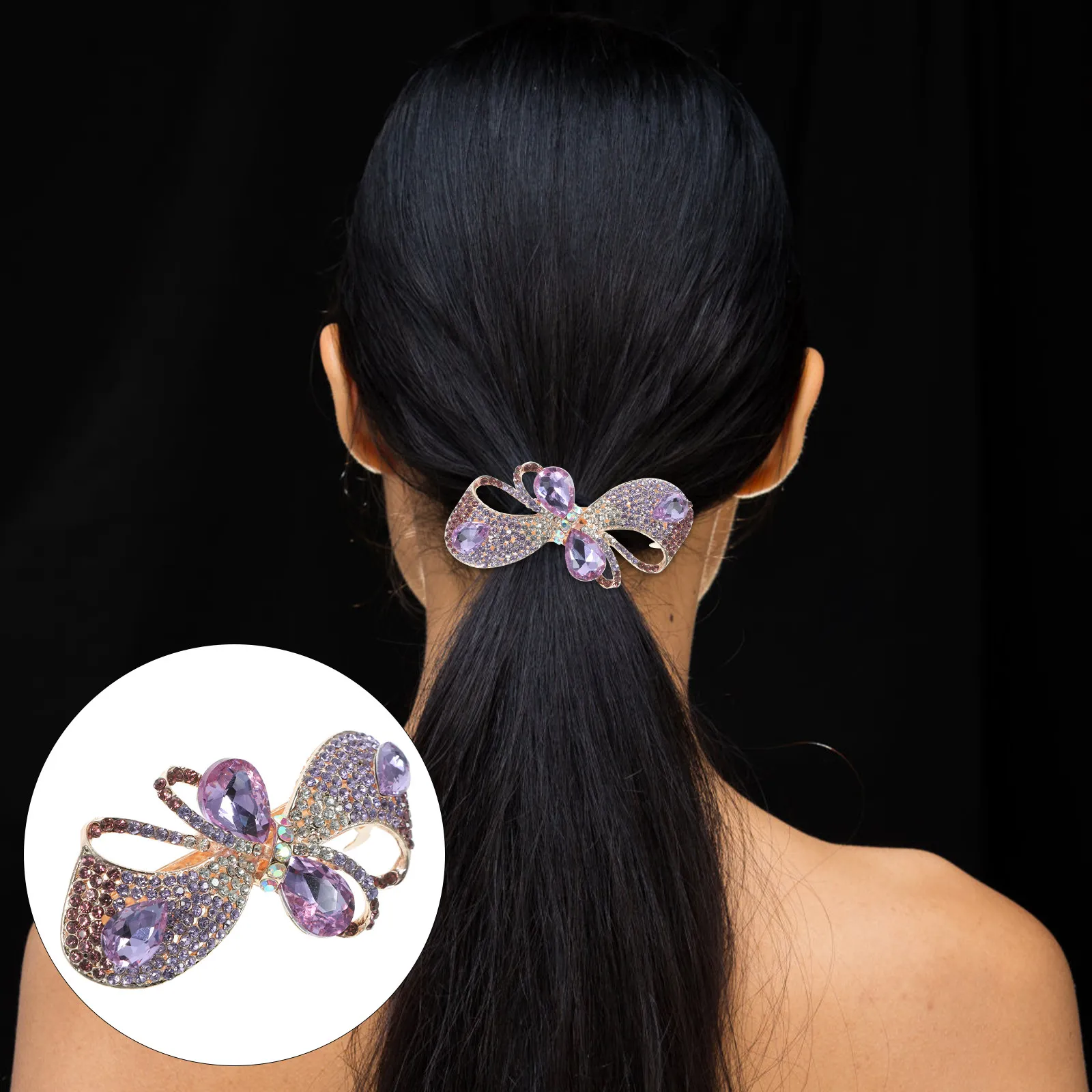 Rhinestone Hair Clip Bow Hairpin Women Teen Ponytail Holder Elegance Hair Accessories Wedding Prom Daily Use
Rhinestone Hair Clip Bow Hairpin Women Teen Ponytail Holder Elegance Hair Accessories Wedding Prom Daily Use