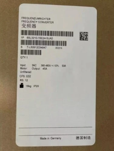 Совершенно новый 6SL3210-1SE24-5UA0 быстрая доставка
Совершенно новый 6SL3210-1SE24-5UA0 быстрая доставка