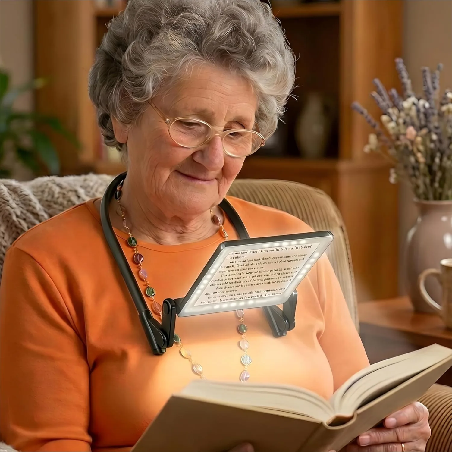 Hands Free Magnifying Glass with Light for Reading, 3-in-1 Wearable Handheld Stand, Large Rectangular Lens 4.6"x6.5", Dimmable 3
Hands Free Magnifying Glass with Light for Reading, 3-in-1 Wearable Handheld Stand, Large Rectangular Lens 4.6"x6.5", Dimmable 3