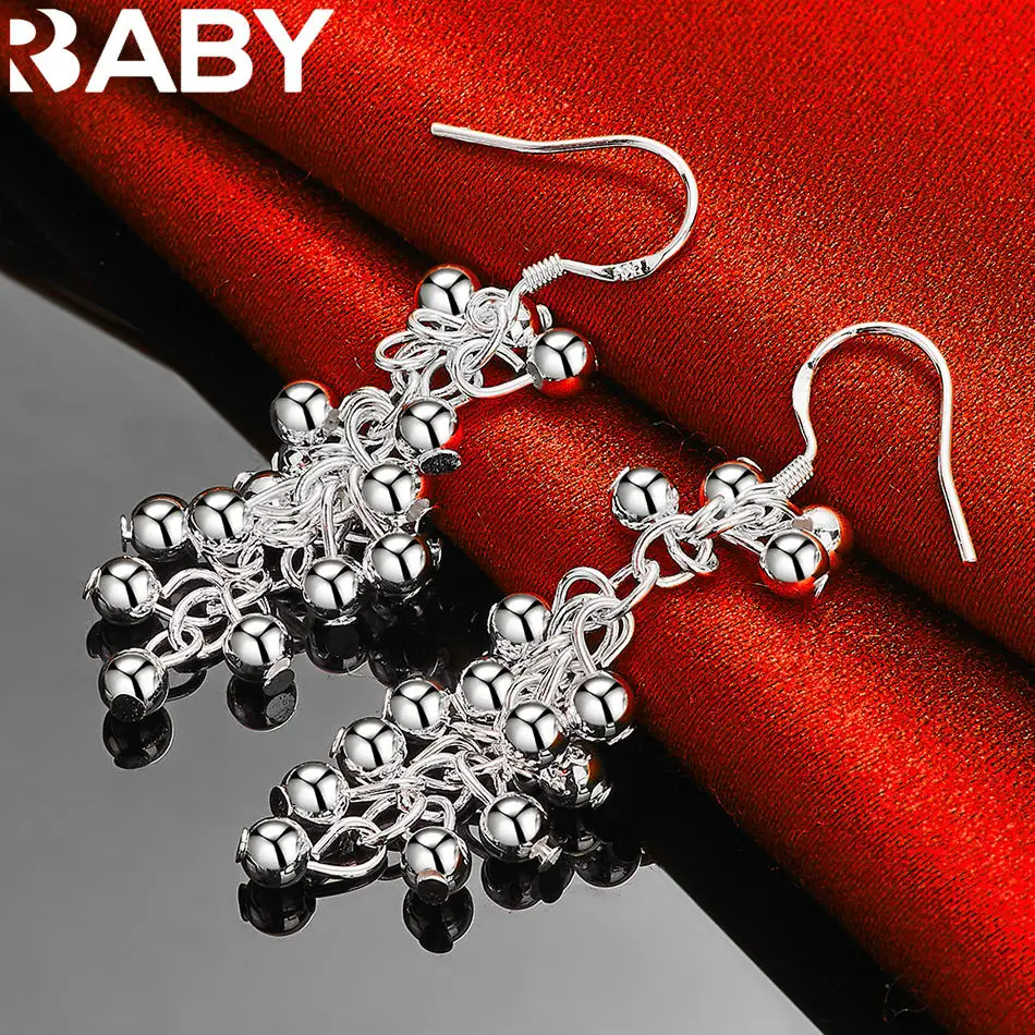 URBABY 925 Sterling Silver Grape Beads Drop Earrings For Women Jewelry Fashion Elegant Engagement Wedding Accessories
URBABY 925 Sterling Silver Grape Beads Drop Earrings For Women Jewelry Fashion Elegant Engagement Wedding Accessories