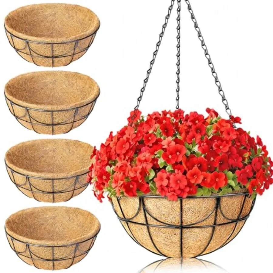 Pack Hanging Baskets Planters for Outdoor Plants - Wire Hanging Baskets Plant for Plants Outdoor with Coco Liners Minimalist Me
Pack Hanging Baskets Planters for Outdoor Plants - Wire Hanging Baskets Plant for Plants Outdoor with Coco Liners Minimalist Me