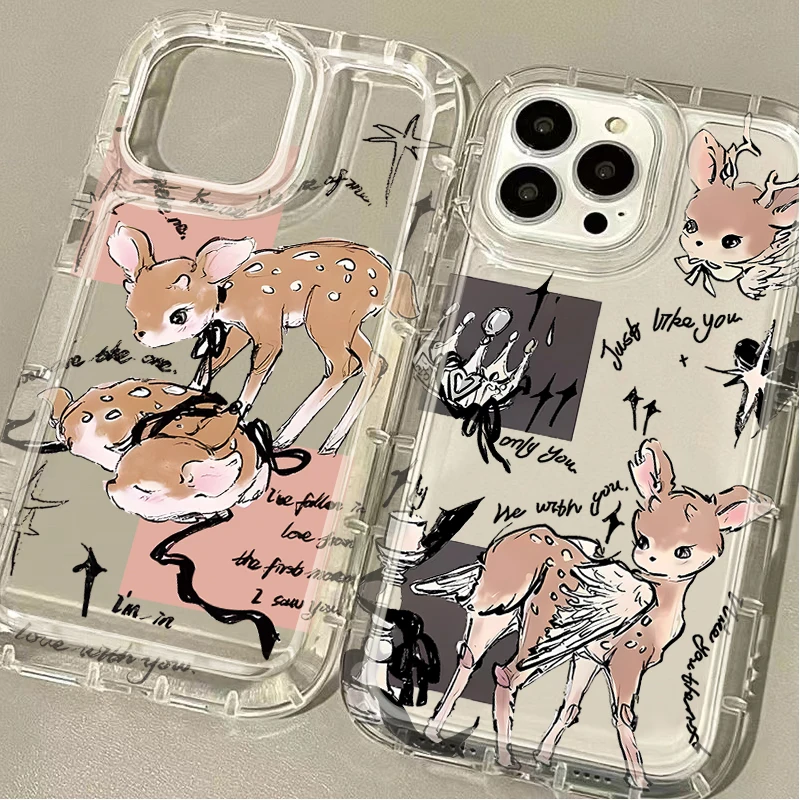 Cute Angel Deer Animal Case For Samsung Galaxy S24 S25 Ultra S23 S22 Plus S21 S20 FE A15 A35 A55 A54 5G Clear Shockproof Cover
Cute Angel Deer Animal Case For Samsung Galaxy S24 S25 Ultra S23 S22 Plus S21 S20 FE A15 A35 A55 A54 5G Clear Shockproof Cover