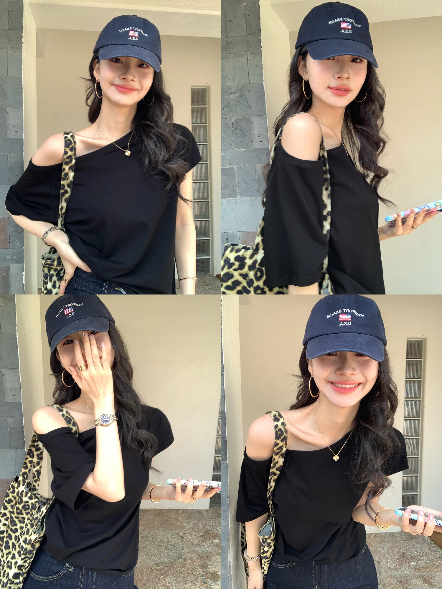 Pusumede Casual Loose Fit Women's T-Shirt Short Sleeve Shoulder Bared Side Neck Design Summer Top Two-Way Wear Cotton Lyocell
Pusumede Casual Loose Fit Women's T-Shirt Short Sleeve Shoulder Bared Side Neck Design Summer Top Two-Way Wear Cotton Lyocell