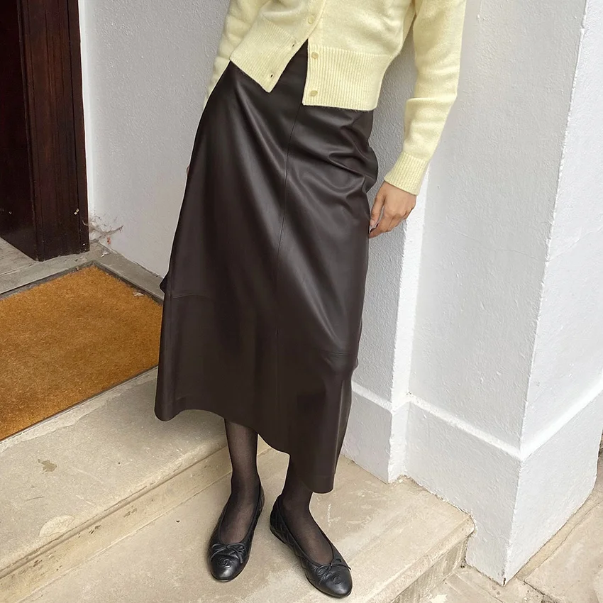 Linad Street Chic Brown PU Skirts For Woman Elegant High Waist A Line Skirt Autumn Casual Solid Midi-Calf Skirts 2025 Woven
Linad Street Chic Brown PU Skirts For Woman Elegant High Waist A Line Skirt Autumn Casual Solid Midi-Calf Skirts 2025 Woven