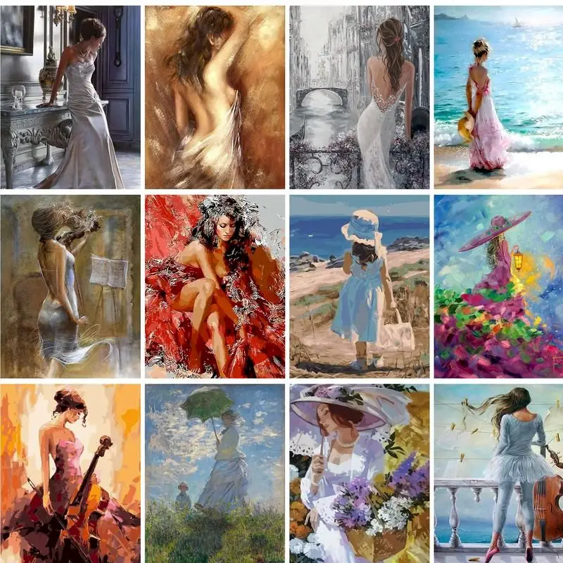 GATYZTORY Oil Painting By Numbers Handicraft Picture Drawing Seaside Woman Diy Crafts On Canvas Gift For Adults Artwork Painting
GATYZTORY Oil Painting By Numbers Handicraft Picture Drawing Seaside Woman Diy Crafts On Canvas Gift For Adults Artwork Painting