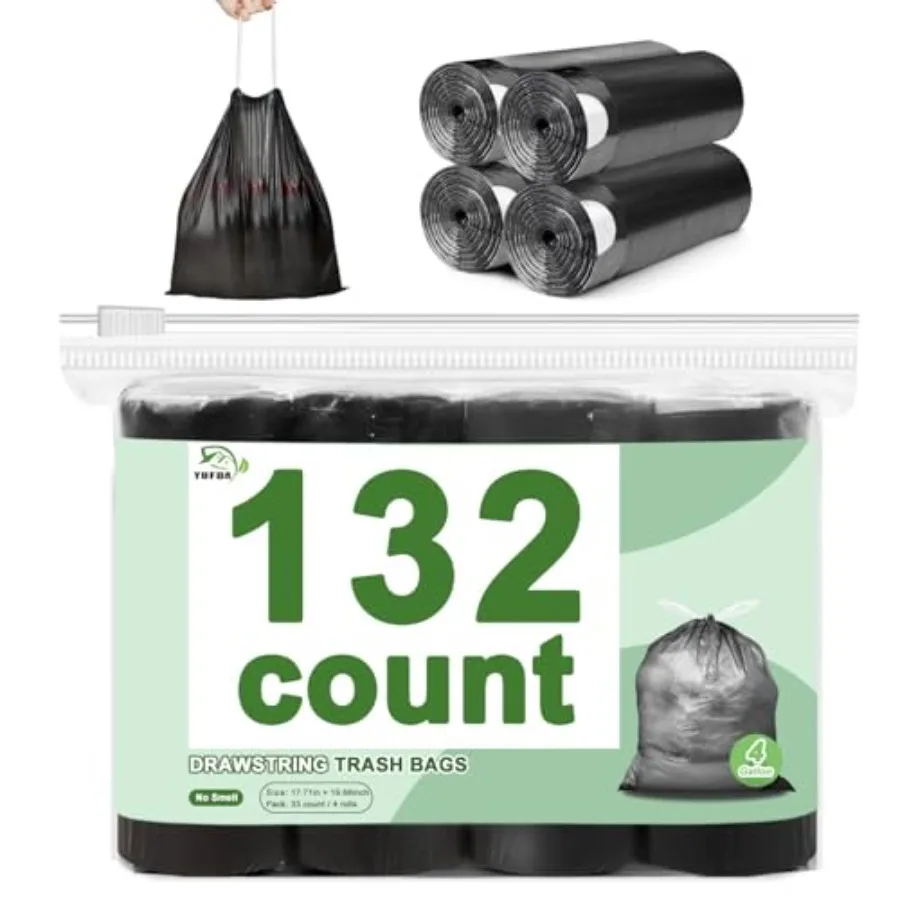 132 Count Small Tras Bags, 4 Gallon Drawst Garbage Bags, Batroom Wastebasket Liners, Tear-Free Bags Tet ome Office and Bedroom
132 Count Small Tras Bags, 4 Gallon Drawst Garbage Bags, Batroom Wastebasket Liners, Tear-Free Bags Tet ome Office and Bedroom