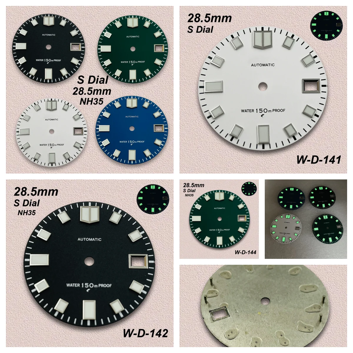 28.5mm S Logo Matte Dial Fit NH35/NH36/4R/7S Japanese Movement Green Luminous Diving High-Quality Watch Modification Accessories
28.5mm S Logo Matte Dial Fit NH35/NH36/4R/7S Japanese Movement Green Luminous Diving High-Quality Watch Modification Accessories