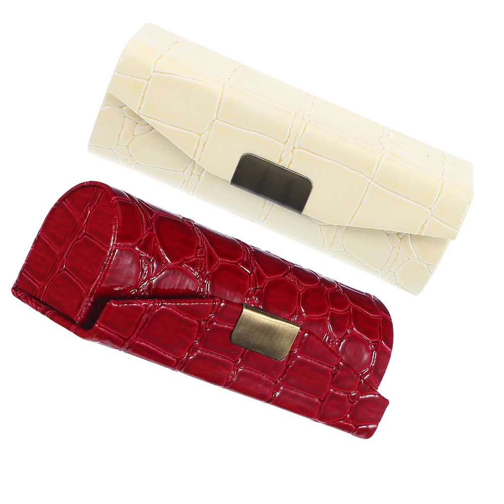 2pcs Lipstick Box PU Cases with Mirror for Women Vintage Elegant Travel Size Red Beige Storage Organizer
2pcs Lipstick Box PU Cases with Mirror for Women Vintage Elegant Travel Size Red Beige Storage Organizer