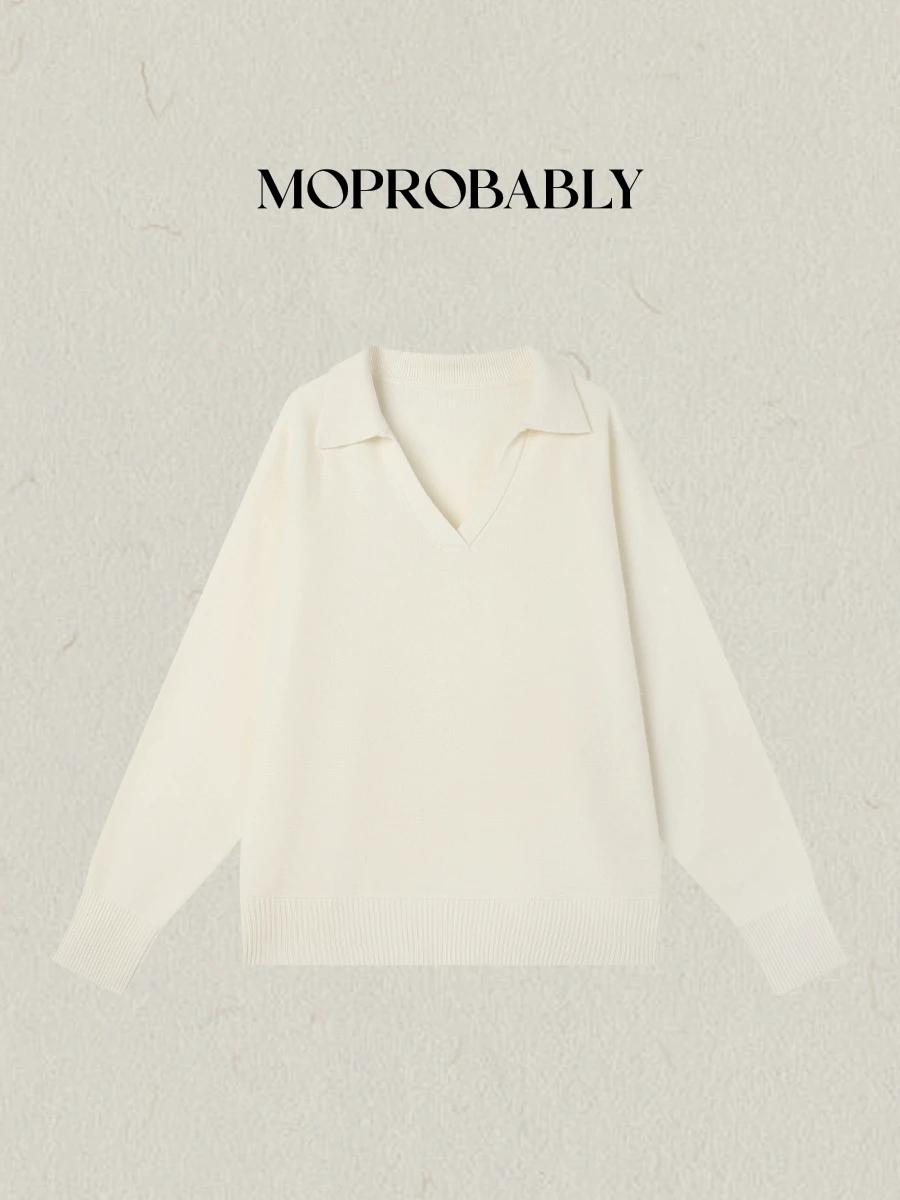 Вязаный свитер Moprobably Melody из 100% шерсти с V-образным вырезом, повседневный, модный, приталенный, цветной топ, женский, свободный крой, с длинными рукавами
Вязаный свитер Moprobably Melody из 100% шерсти с V-образным вырезом, повседневный, модный, приталенный, цветной топ, женский, свободный крой, с длинными рукавами