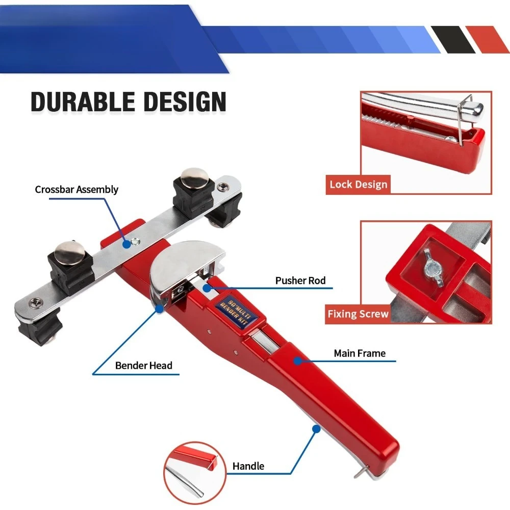 US Shipping Hot New Tubing Bender Kit with Tube Cutter for Soft Copper Aluminum 1/4 to 7/8 Inch HVAC Refrigeration
US Shipping Hot New Tubing Bender Kit with Tube Cutter for Soft Copper Aluminum 1/4 to 7/8 Inch HVAC Refrigeration
