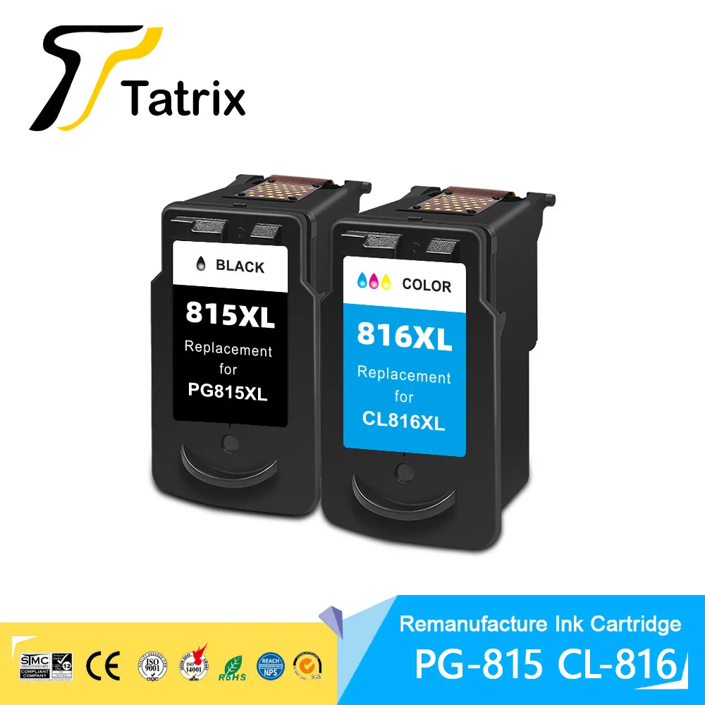 Чернильный картридж Tatrix PG-815XL CL-816XL Premium Black Remanufacture для струйных принтеров Canon mp288 mp236 mp259 ip2780 ip2788 mx348 mx358
Чернильный картридж Tatrix PG-815XL CL-816XL Premium Black Remanufacture для струйных принтеров Canon mp288 mp236 mp259 ip2780 ip2788 mx348 mx358