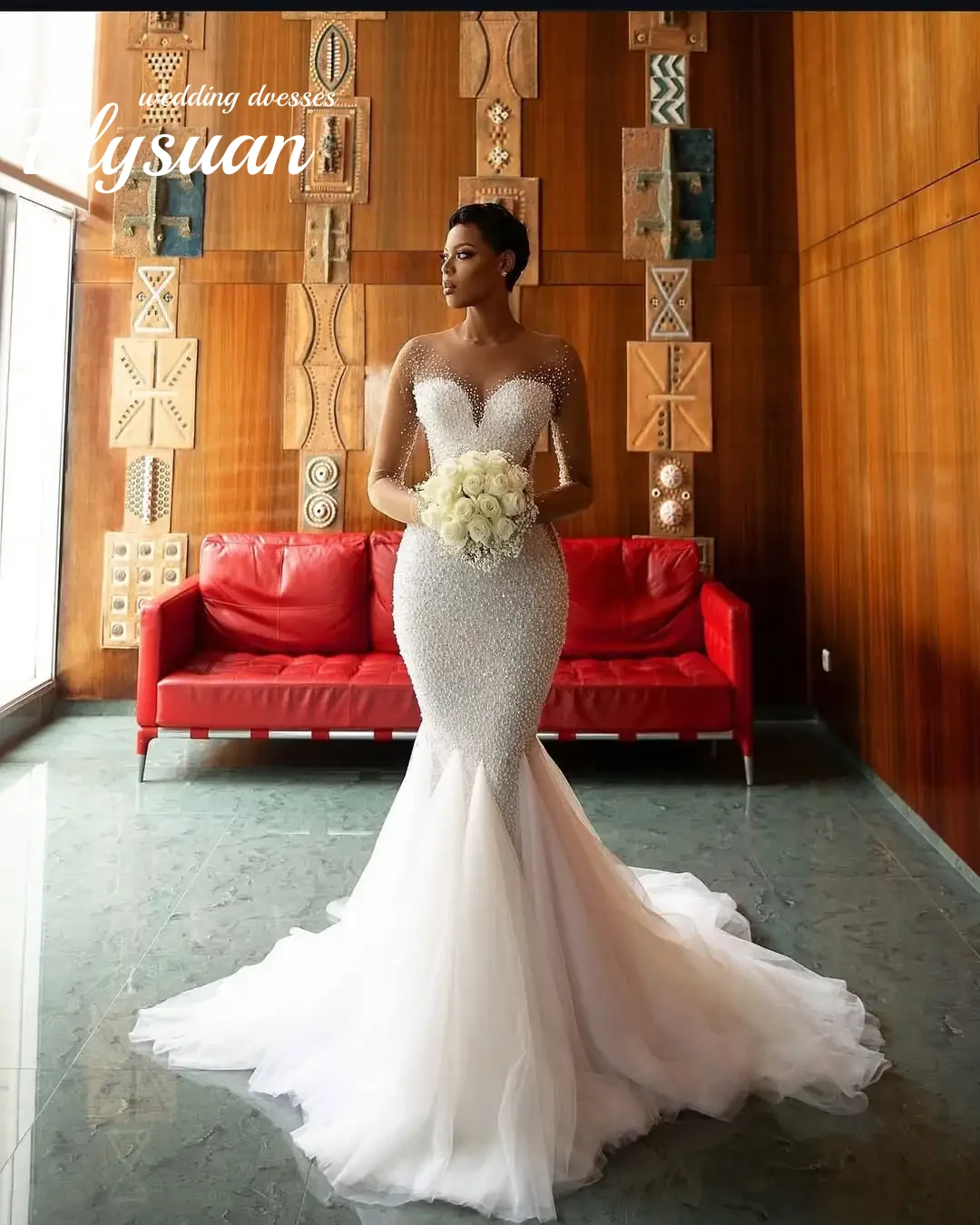 Роскошные свадебные платья русалки с бисером по индивидуальному заказу, прозрачные сетчатые платья невесты с длинными рукавами, африканские женские черные свадебные платья для девочек
Роскошные свадебные платья русалки с бисером по индивидуальному заказу, прозрачные сетчатые платья невесты с длинными рукавами, африканские женские черные свадебные платья для девочек