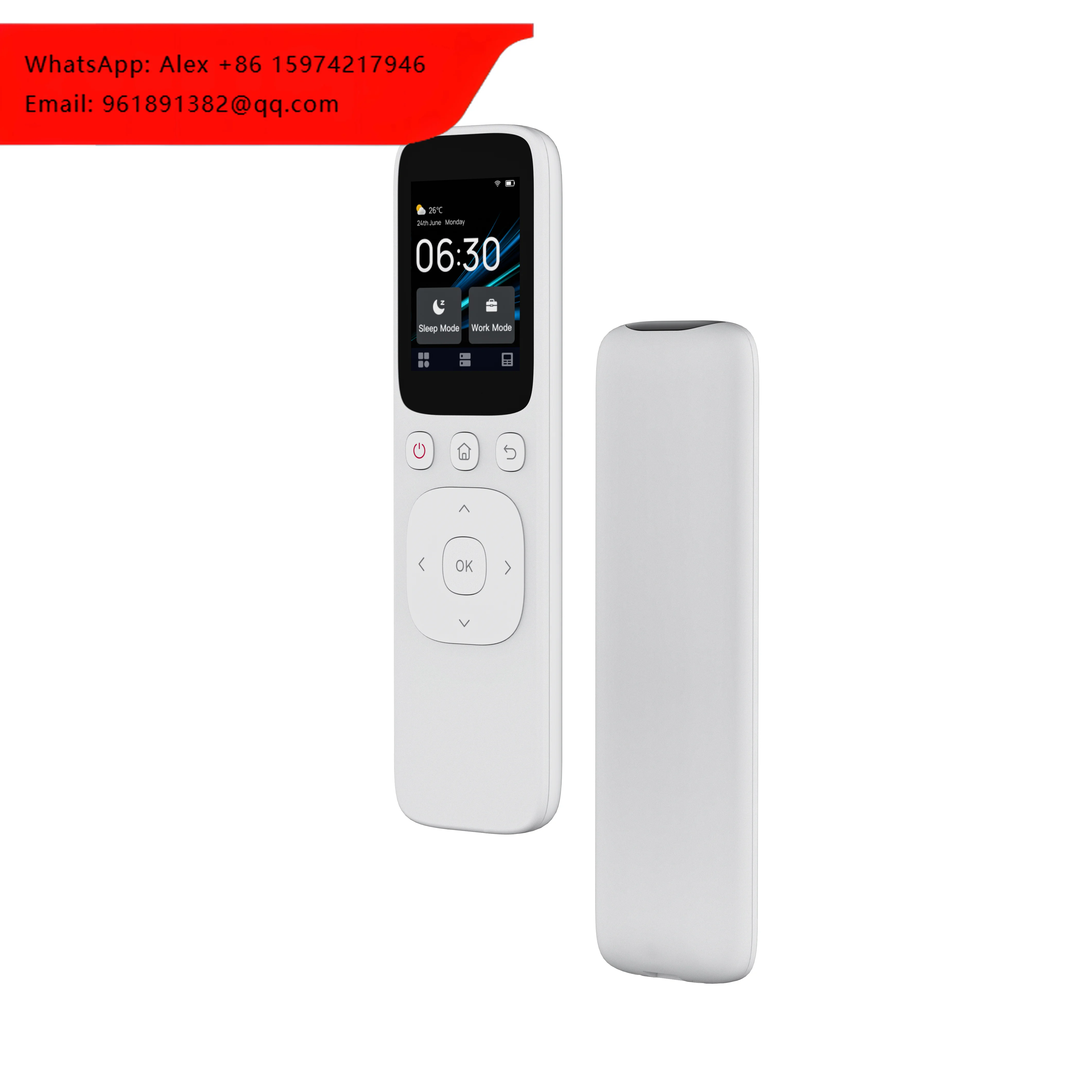 Tianlai Z01 Smart Remote Control Hot Selling 2024 Wireless Wifi Tuya Smart Touchscreen Handheld Central Control
Tianlai Z01 Smart Remote Control Hot Selling 2024 Wireless Wifi Tuya Smart Touchscreen Handheld Central Control