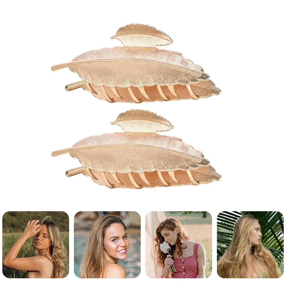 2Pcs Leaf Shaped Metal Hair Clip Elegant Chic Decorative Hairpin for Women Girls Daily Party Wedding Banquet Hair Accessories
2Pcs Leaf Shaped Metal Hair Clip Elegant Chic Decorative Hairpin for Women Girls Daily Party Wedding Banquet Hair Accessories