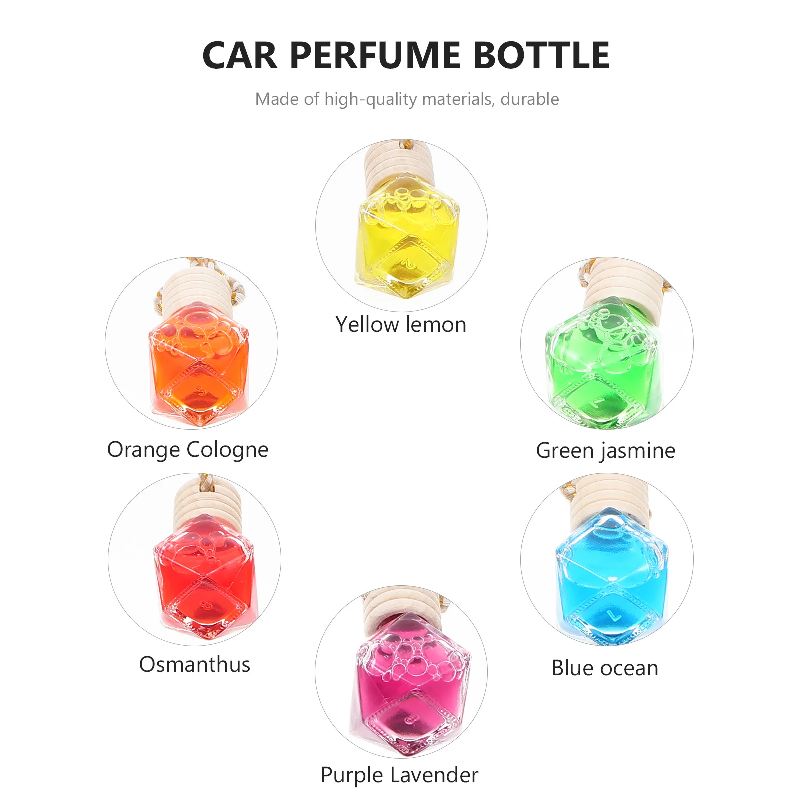 6Pcs 7ml Car Perfume Bottles Glass Pendants for Interior Decoration Air Freshener Stress Relief Gift Perfume Bottle
6Pcs 7ml Car Perfume Bottles Glass Pendants for Interior Decoration Air Freshener Stress Relief Gift Perfume Bottle