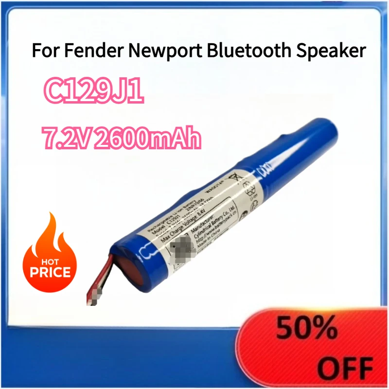 Совместим с C129J1 7.2V 2600mAh 18.72Wh, литиевая батарея для Bluetooth-колонки Fender Newport
Совместим с C129J1 7.2V 2600mAh 18.72Wh, литиевая батарея для Bluetooth-колонки Fender Newport