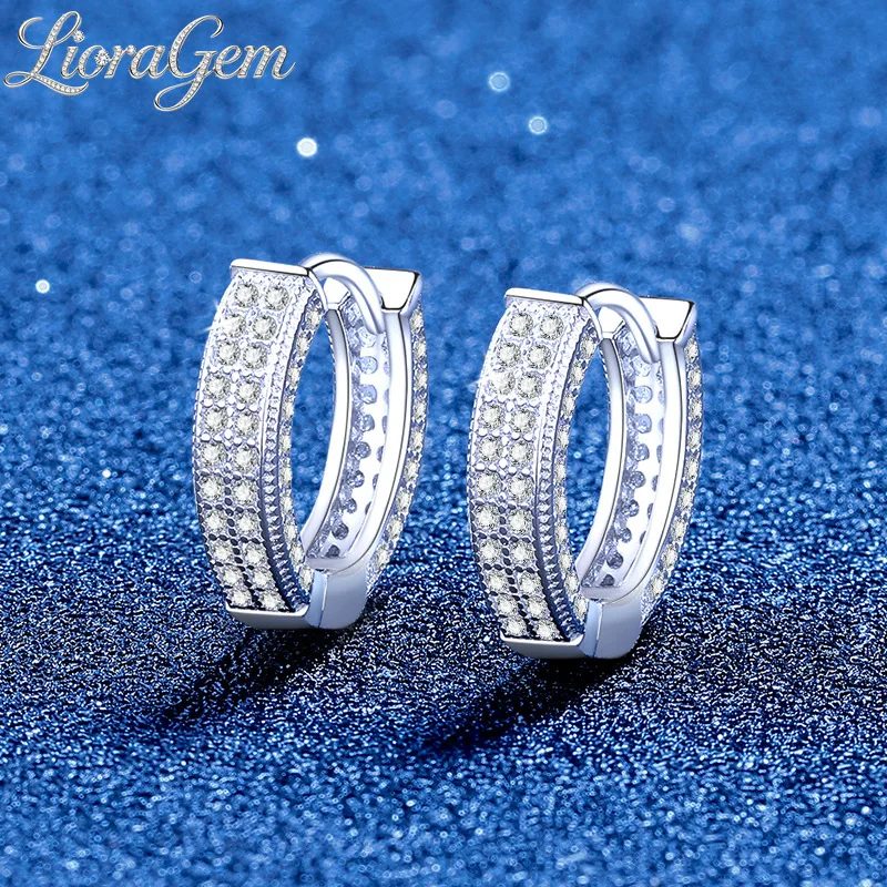 LioraGem Sparkling Double-row Fully Studded Moissanite Hoop Earrings, Fashionable and Elegant Ear Clip Gift Platinum PT950 Stamp
LioraGem Sparkling Double-row Fully Studded Moissanite Hoop Earrings, Fashionable and Elegant Ear Clip Gift Platinum PT950 Stamp