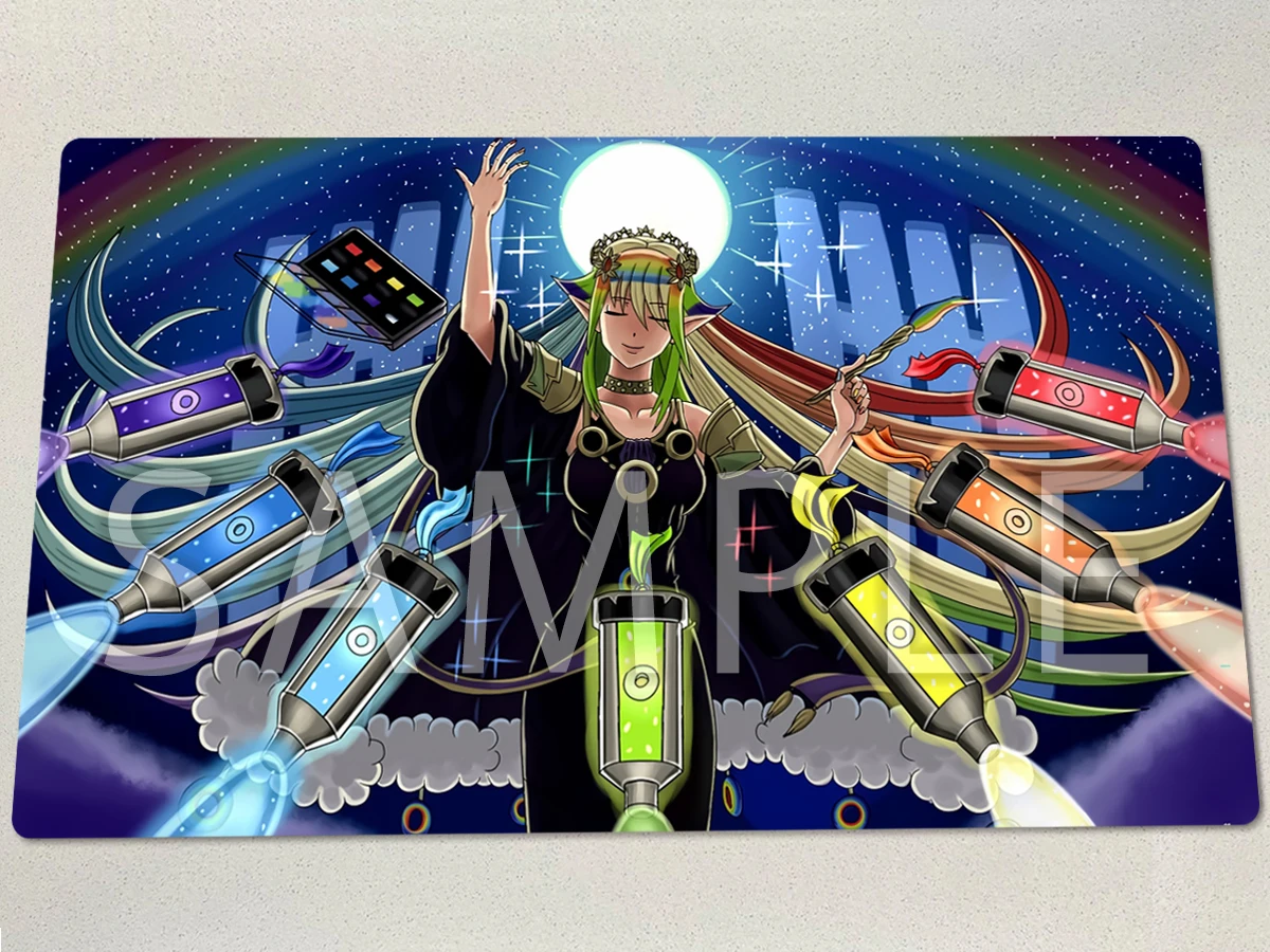 YuGiOh Playmat Weather Painter Moonbow Free Bag TCG CCG Mat Board Game Trading Card Game Mat Rubber Gaming Pad Mousepad 60x35cm
YuGiOh Playmat Weather Painter Moonbow Free Bag TCG CCG Mat Board Game Trading Card Game Mat Rubber Gaming Pad Mousepad 60x35cm
