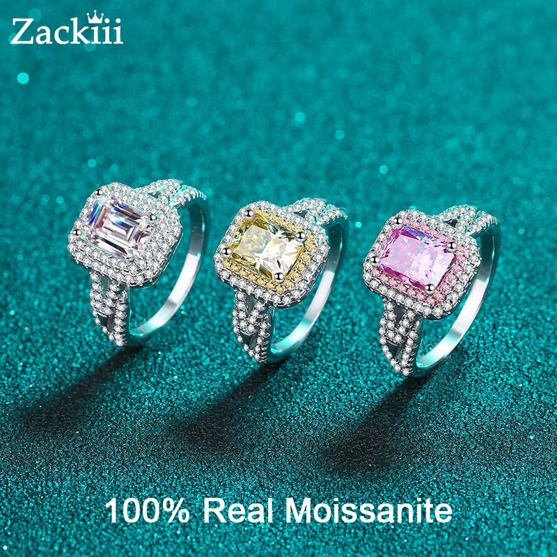 Кольцо с муассанитом сияющей огранки 2 карата, желтое/розовое для женщин, обручальное, свадебное, из стерлингового серебра 925 пробы, сертифицированные ювелирные изделия 
Кольцо с муассанитом сияющей огранки 2 карата, желтое/розовое для женщин, обручальное, свадебное, из стерлингового серебра 925 пробы, сертифицированные ювелирные изделия