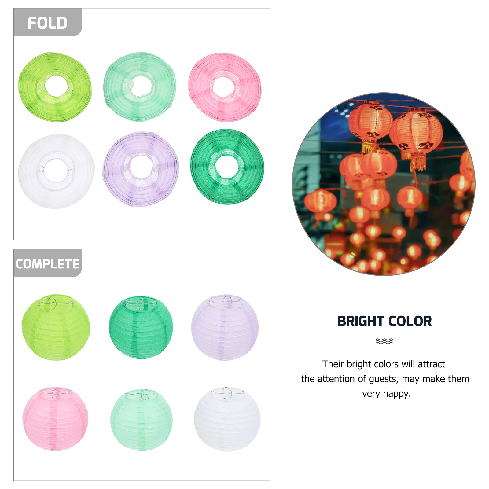 12 Pcs Foldable Paper Lanterns High Quality Environmental Steel Wire Decorative Party Wedding Festive Children Gifts Bright
12 Pcs Foldable Paper Lanterns High Quality Environmental Steel Wire Decorative Party Wedding Festive Children Gifts Bright
