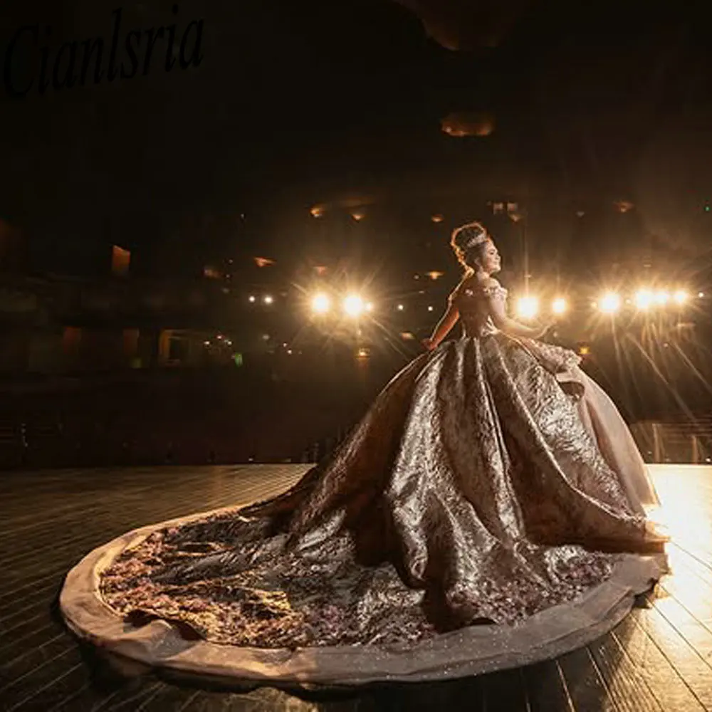 Золотые аппликации, кружевные оборки, платья Quinceanera, бальное платье с открытыми плечами, сладкий 15, мексиканский индивидуальный заказ
Золотые аппликации, кружевные оборки, платья Quinceanera, бальное платье с открытыми плечами, сладкий 15, мексиканский индивидуальный заказ