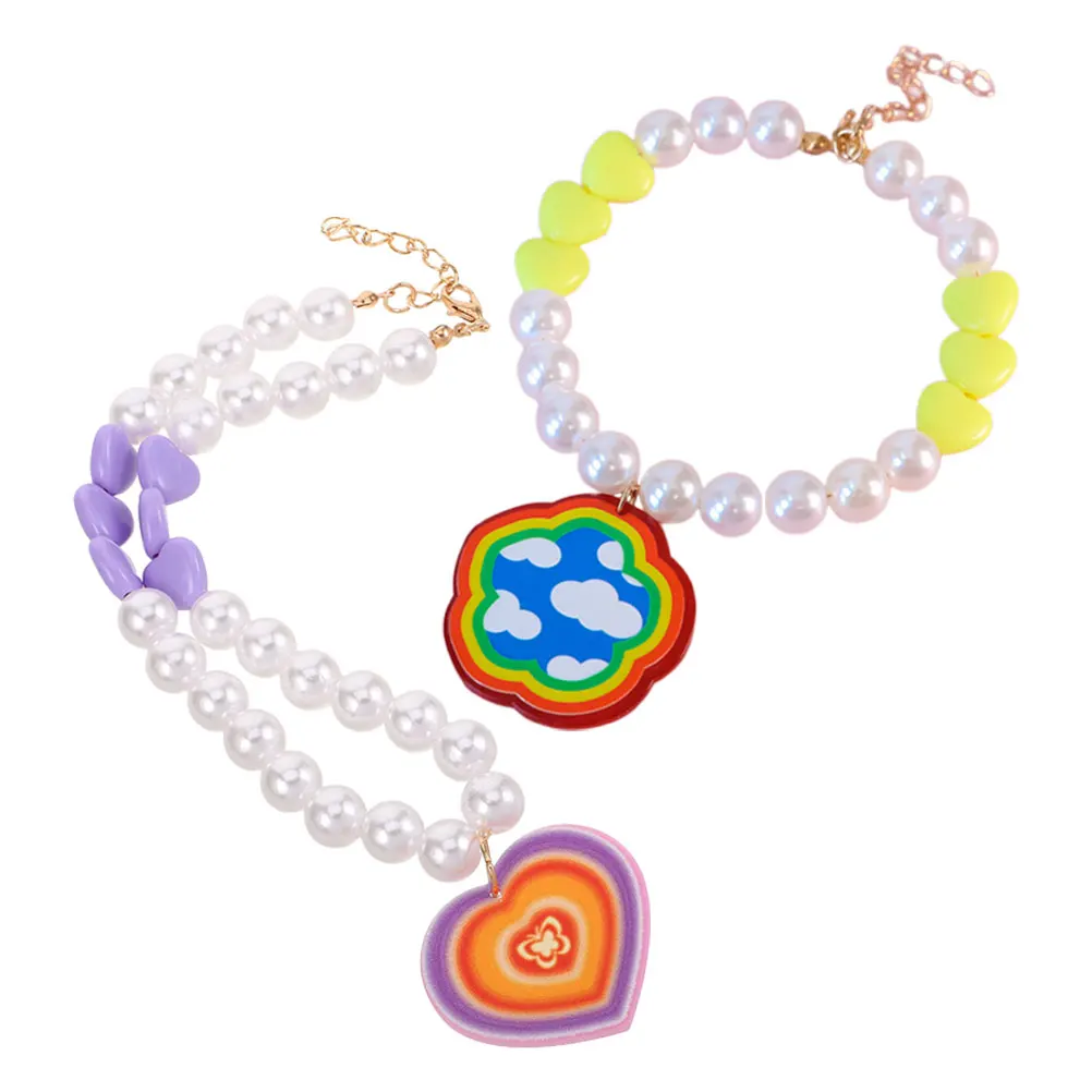 2Pcs Pet Collar Heart Design Adjustable Bead Necklace for Cats Dogs Plastic Durability Multiscene Use Versatility
2Pcs Pet Collar Heart Design Adjustable Bead Necklace for Cats Dogs Plastic Durability Multiscene Use Versatility