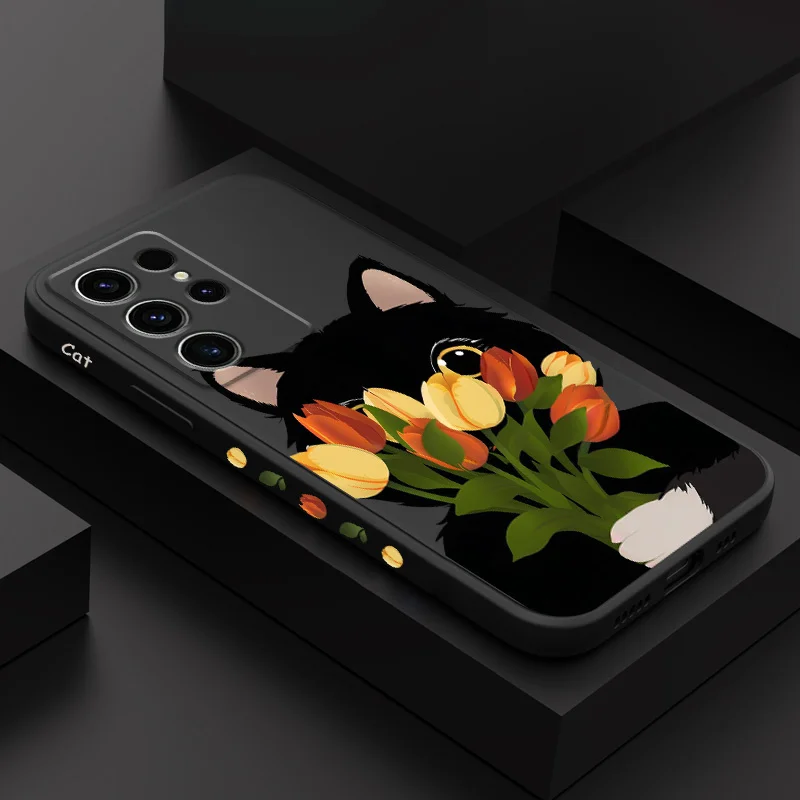 Tulip Cute Cat Phone Case For Samsung Galaxy S25 S24 S23 S22 S21 S20 S10 S10E FE Ultra Plus Note 20 Ultra Silicone Cover
Tulip Cute Cat Phone Case For Samsung Galaxy S25 S24 S23 S22 S21 S20 S10 S10E FE Ultra Plus Note 20 Ultra Silicone Cover