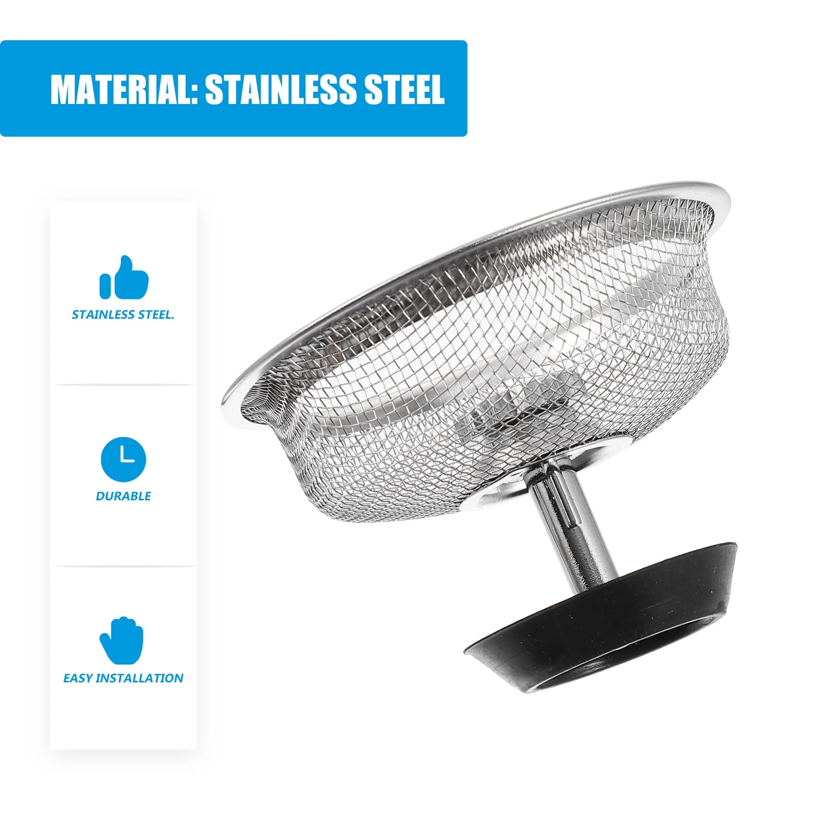 2pcs Stainless Steel Sink Drain Strainer Water Kitchen Sink Filter Handle Metal Stopper Drain Mesh Waste Catcher
2pcs Stainless Steel Sink Drain Strainer Water Kitchen Sink Filter Handle Metal Stopper Drain Mesh Waste Catcher