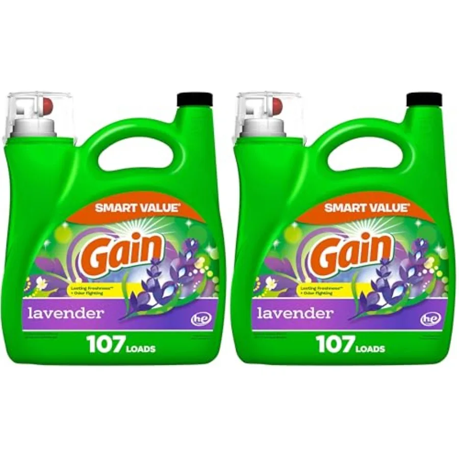 Gain Liquid Laundry Detergent, Lavender Scent,,107 loads, HE compatible, Laundry Detergent Liquid Soap Pack of 2
Gain Liquid Laundry Detergent, Lavender Scent,,107 loads, HE compatible, Laundry Detergent Liquid Soap Pack of 2