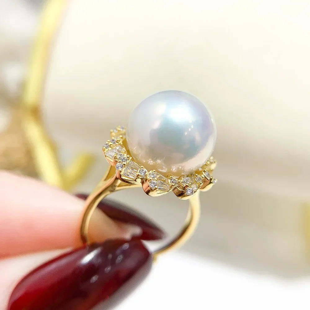 DIY Pearl Ring Accessories S925 Sterling Silver Ring Empty Holder Fashion Gold Silver Jewelry Fit 11-13mm Round Z411
DIY Pearl Ring Accessories S925 Sterling Silver Ring Empty Holder Fashion Gold Silver Jewelry Fit 11-13mm Round Z411