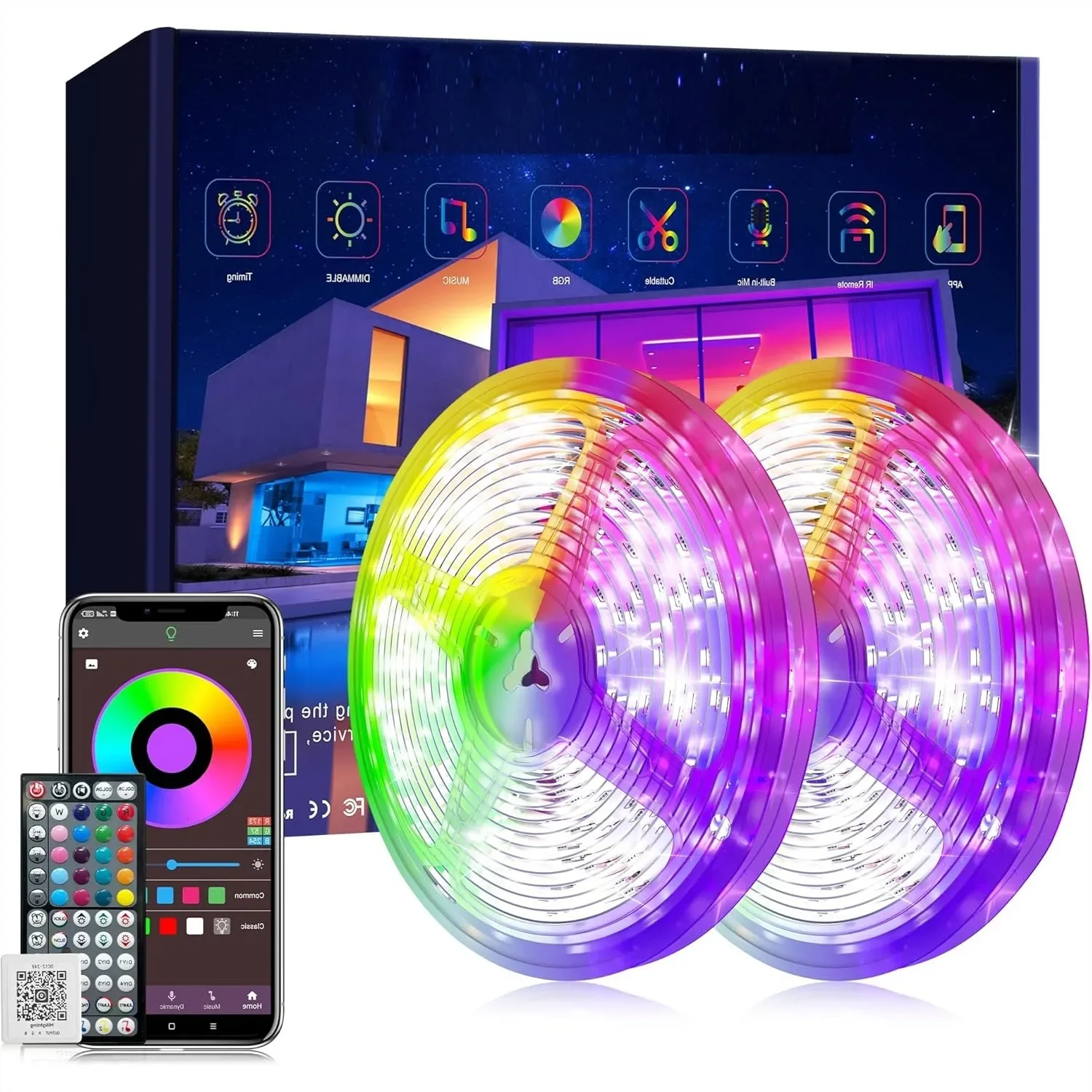 Ultra Long LED Strip Lights 200ft with App & Remote, Music Sync RGB for Bedroom Party Decor
Ultra Long LED Strip Lights 200ft with App & Remote, Music Sync RGB for Bedroom Party Decor