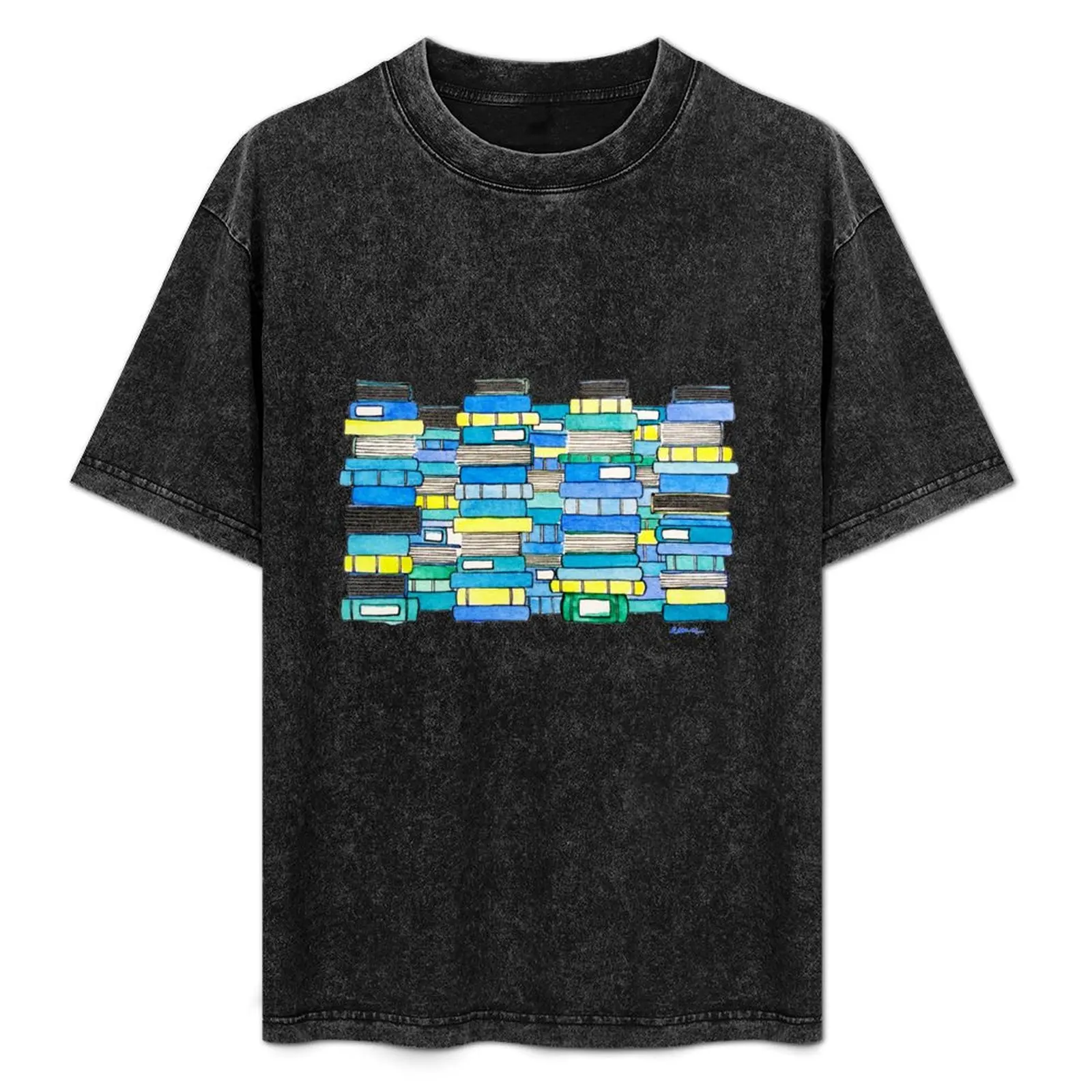 Blue and Yellow Books T-Shirt Basic Short Sleeve T-Shirt for Men
Blue and Yellow Books T-Shirt Basic Short Sleeve T-Shirt for Men