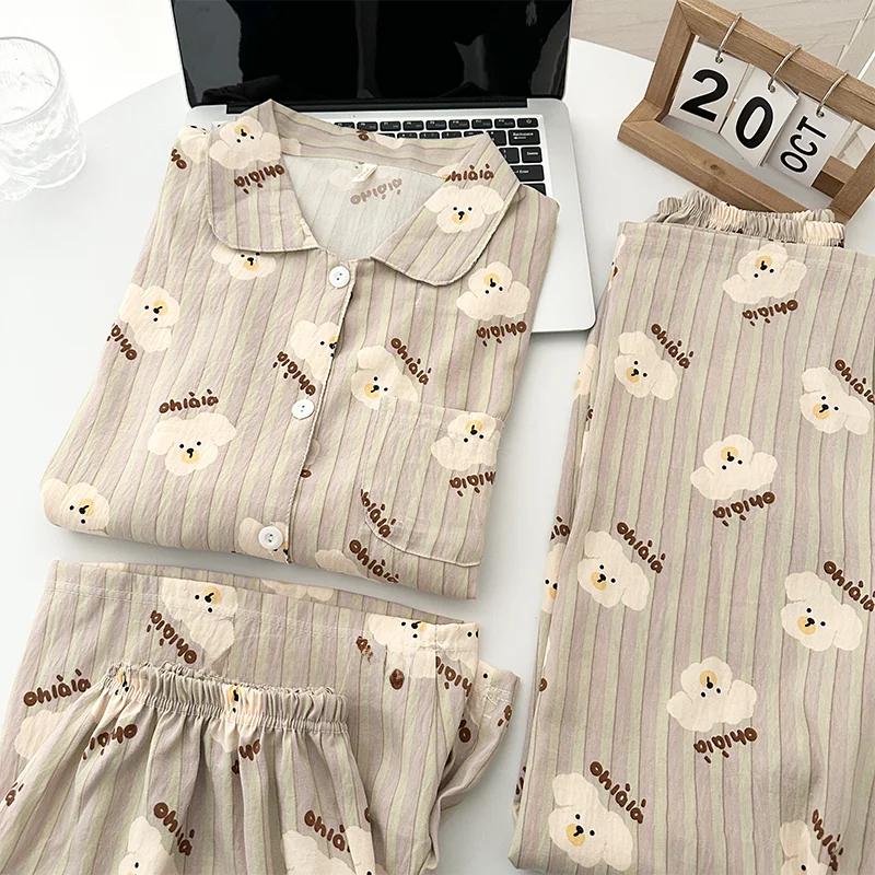 Cute Cartoon Dog Print Spwear Set ort Sve Summer Home Clothes for Girls Cotton Fabric Comfortable Breathable Tee Pi...
Cute Cartoon Dog Print Spwear Set ort Sve Summer Home Clothes for Girls Cotton Fabric Comfortable Breathable Tee Pi...