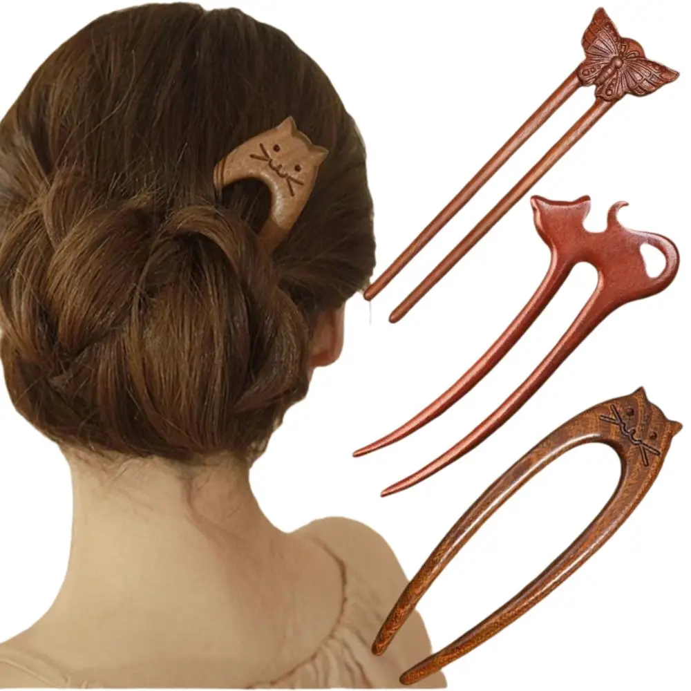 Wood Wooden Hair Stick Vintage Style Handmade Craft U Shaped Hair Forks Cat Flower Rabbit Deer Hanfu Hairpin Bun Hairstyle
Wood Wooden Hair Stick Vintage Style Handmade Craft U Shaped Hair Forks Cat Flower Rabbit Deer Hanfu Hairpin Bun Hairstyle