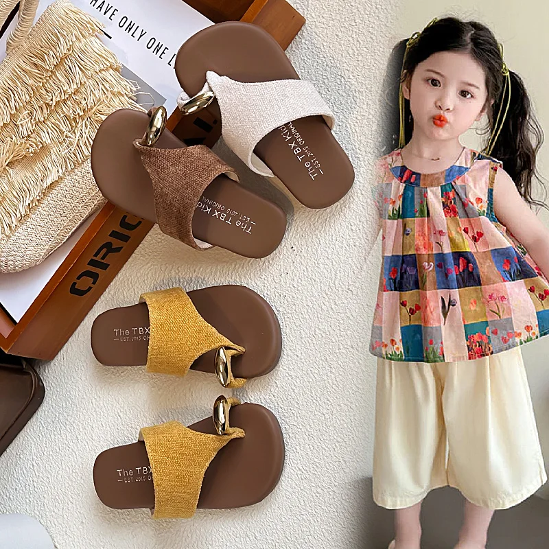 Girls Fabric Flip Flop Sandals Summer Soft Beach Slippers Kids Casual Footwear Toddler Princess Thong Shoes Children's Slippers
Girls Fabric Flip Flop Sandals Summer Soft Beach Slippers Kids Casual Footwear Toddler Princess Thong Shoes Children's Slippers
