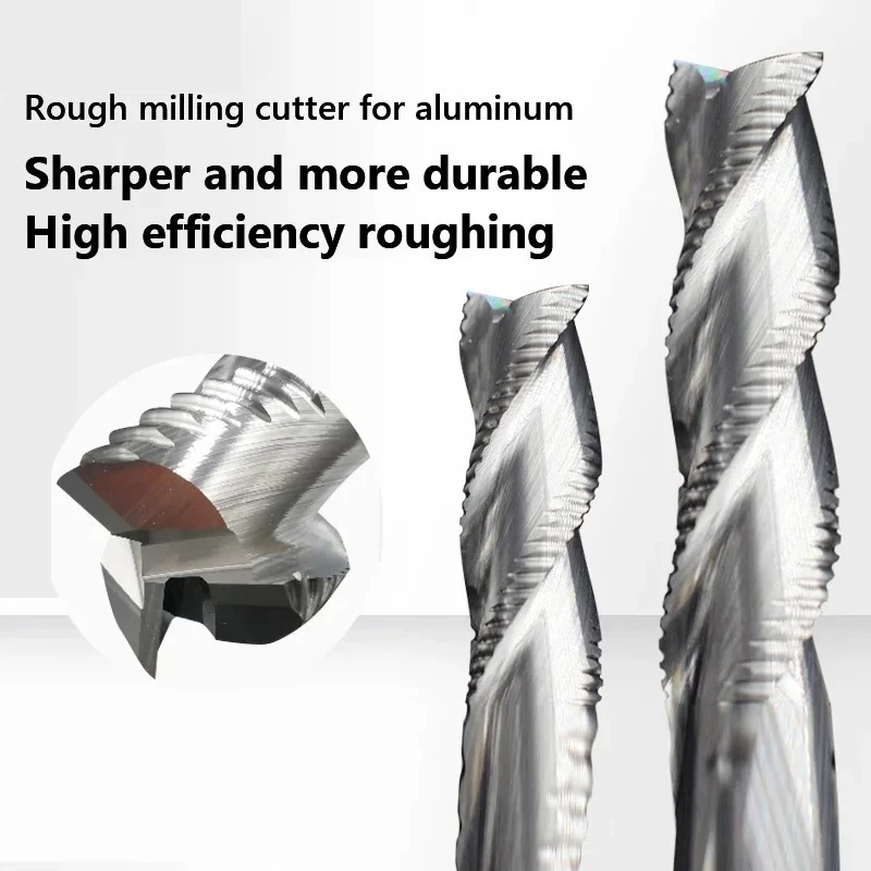Roughing End Mill HRC55 3 Flutes 3 4 5 6 8-20MM For Aluminum MDF Fiberglass Acrylic Wood Copper Plastic Carbide Milling Cutter
Roughing End Mill HRC55 3 Flutes 3 4 5 6 8-20MM For Aluminum MDF Fiberglass Acrylic Wood Copper Plastic Carbide Milling Cutter