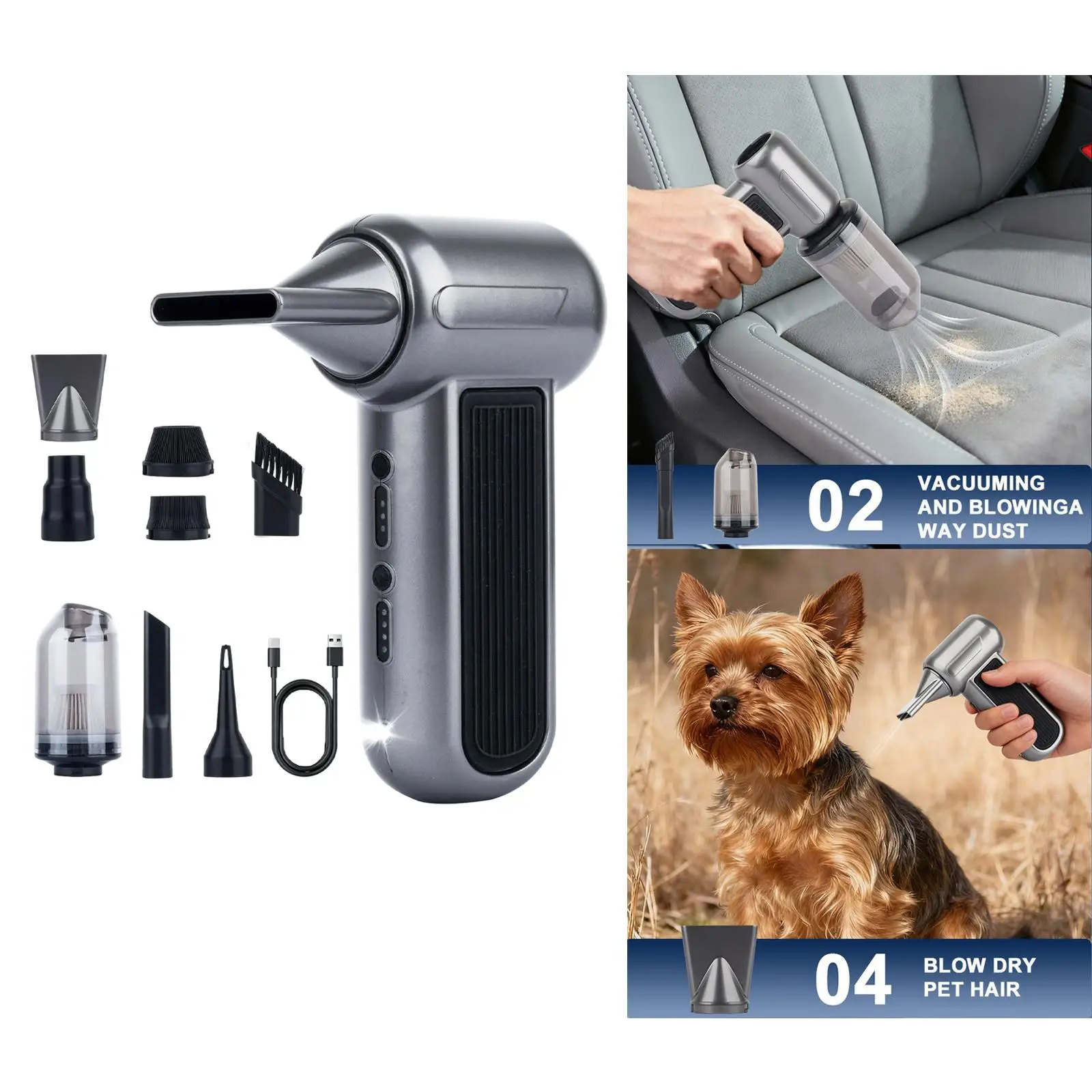 Electric Air Duster Car Vacuum Multipurpose Mini Air Blower Handheld Vacuum
Electric Air Duster Car Vacuum Multipurpose Mini Air Blower Handheld Vacuum