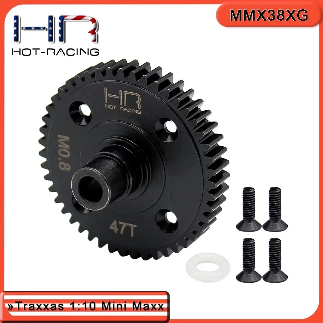 HR 47T differential gear in HR Traxxas Mini Maxx/Max/XRT reinforced steel has a modulus of 0.8
HR 47T differential gear in HR Traxxas Mini Maxx/Max/XRT reinforced steel has a modulus of 0.8