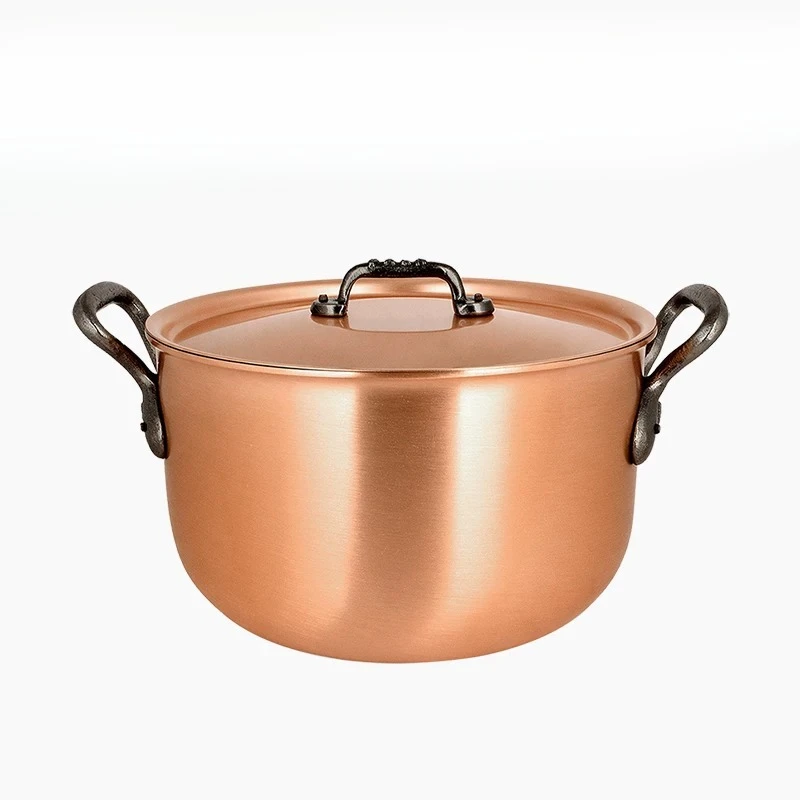 Copper pot binaural soup pot U-shaped saucepan European cooking pot, thickened and deepened uncoated household gas
Copper pot binaural soup pot U-shaped saucepan European cooking pot, thickened and deepened uncoated household gas