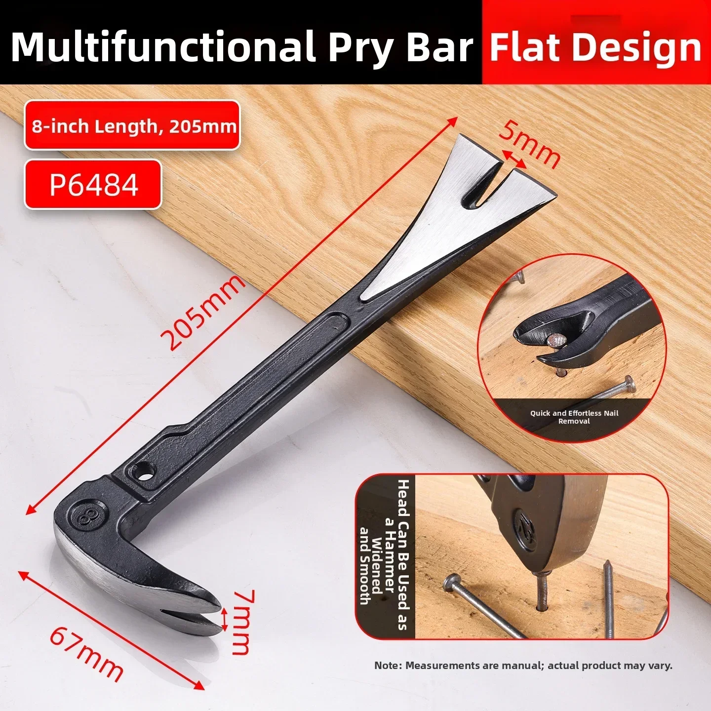 Woodworking Staple Remover Pry Bar Nail Puller Hand Tool Heavy Duty Dual Head Carbon Steel Demolition Pry Bar Nail Puller
Woodworking Staple Remover Pry Bar Nail Puller Hand Tool Heavy Duty Dual Head Carbon Steel Demolition Pry Bar Nail Puller
