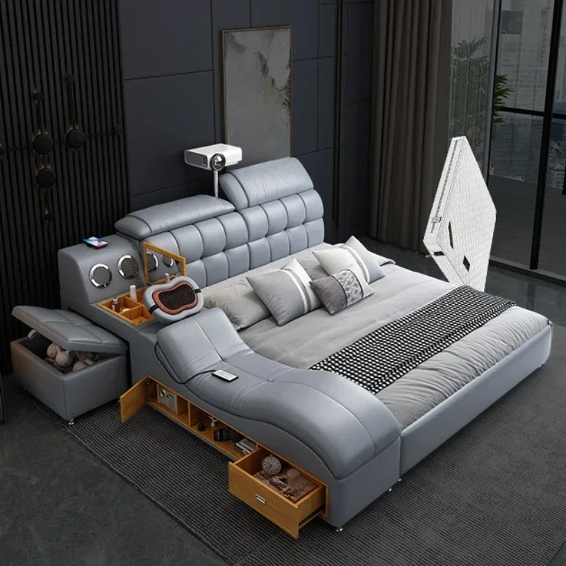 Premium Practical Practical Smart Massage Leather Beds Modern Minimalist Tatami Double Wedding
Premium Practical Practical Smart Massage Leather Beds Modern Minimalist Tatami Double Wedding