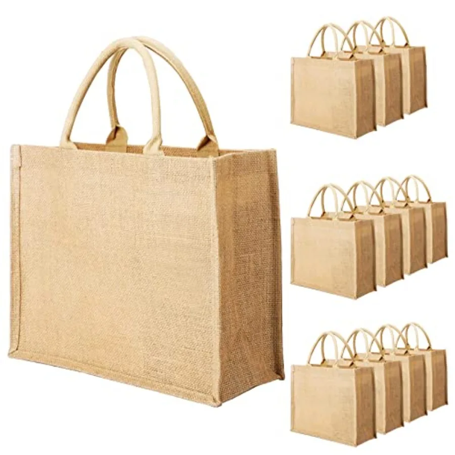Tote Bags, 12 Pack Small Burlap Jute Bag Reusable Canvas Gift Favors Bag with handles Blank Tote Bulk for Bridesmaid Wedding, W
Tote Bags, 12 Pack Small Burlap Jute Bag Reusable Canvas Gift Favors Bag with handles Blank Tote Bulk for Bridesmaid Wedding, W