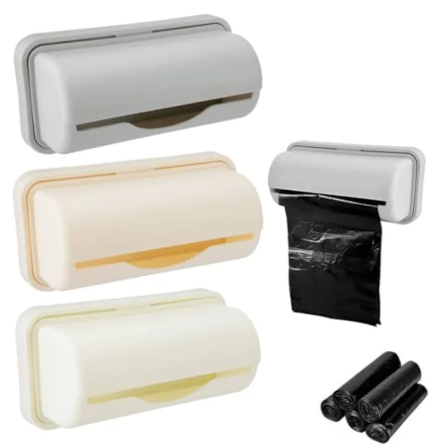 3Pcs Trash Bag Dispenser, Wall Mounted Garbage Bag Holder Dispenser with Trash Bags 100 Counts, Space-Saving Trash Can Liner Di
3Pcs Trash Bag Dispenser, Wall Mounted Garbage Bag Holder Dispenser with Trash Bags 100 Counts, Space-Saving Trash Can Liner Di